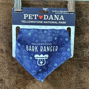 NWT Yellowstone National Park Bark Ranger Pet Bandana with Built-In Collar Large